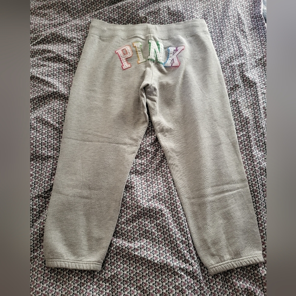 Vs pink rainbow logo classic sweatpants, size large. Rare HTF - Picture 7 of 11